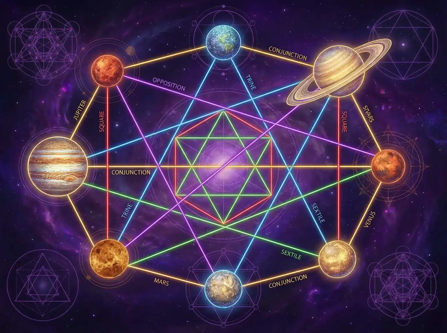 行星相位解读 - 大胸年轻的搜子6 | 占星学进阶